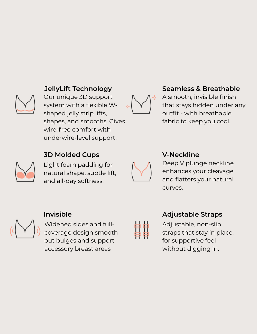 Seamless Scalloped Wireless Jelly Bra