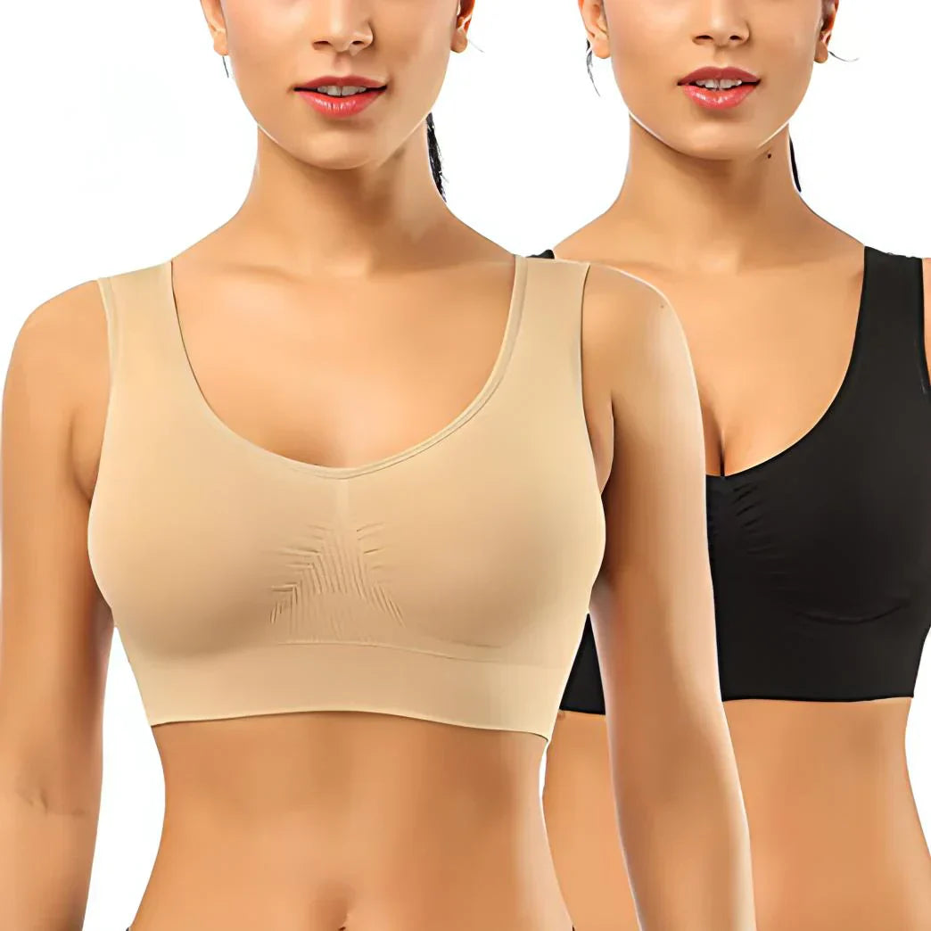 Pack Of 2 Imported Soft Cotton Non Padded Hot Bra Brief Brassier Blouse For Girls Women Ladies