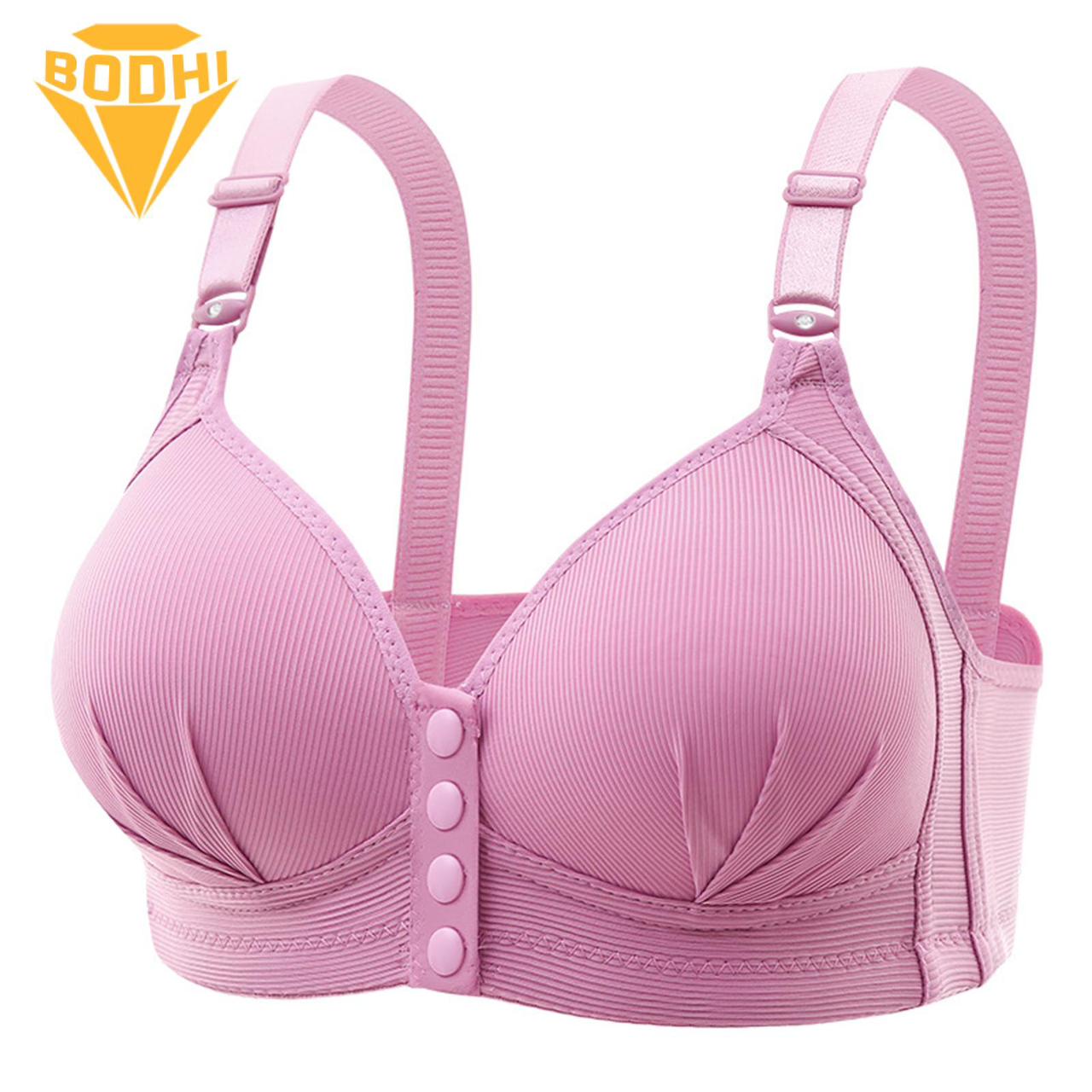 Front Open Padded Bra with Button