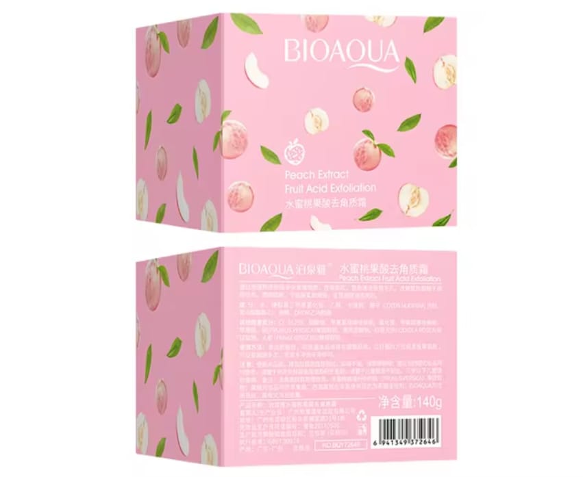 Original Bioaqua Peach Extract Fruit  Exfoliating Face Gel Cream