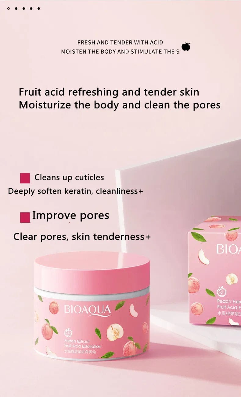 Original Bioaqua Peach Extract Fruit  Exfoliating Face Gel Cream